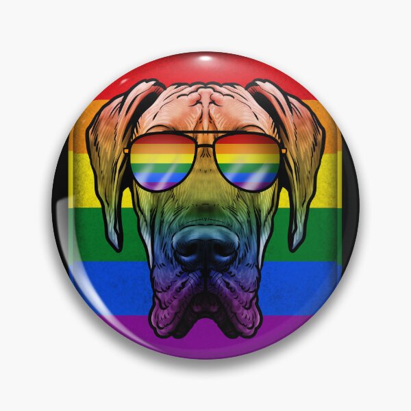 Item preview, Great Dane Dog Rainbow LGBT Gay Pride Flag designed and sold by Delightfully Cynical.