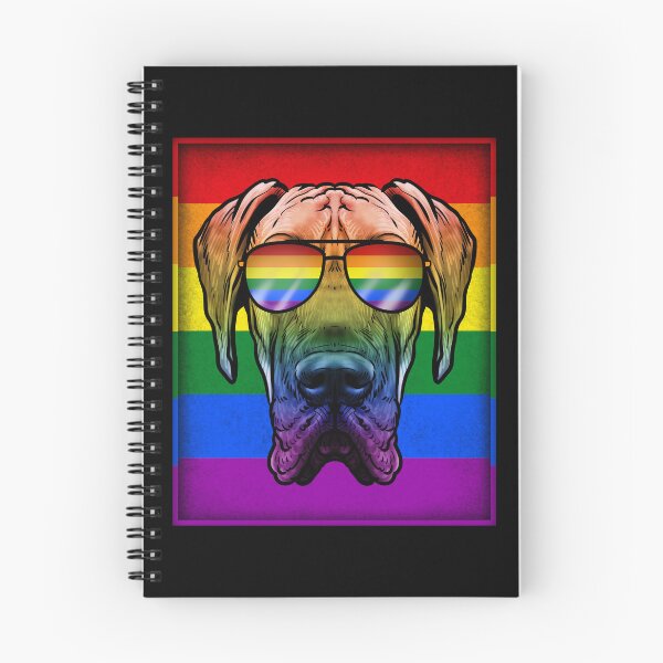 Item preview, Great Dane Dog Rainbow LGBT Gay Pride Flag designed and sold by Delightfully Cynical.