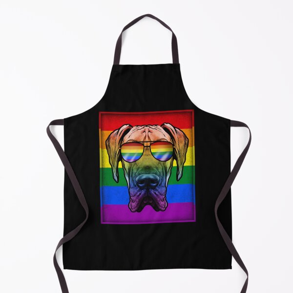 Item preview, Great Dane Dog Rainbow LGBT Gay Pride Flag designed and sold by Delightfully Cynical.