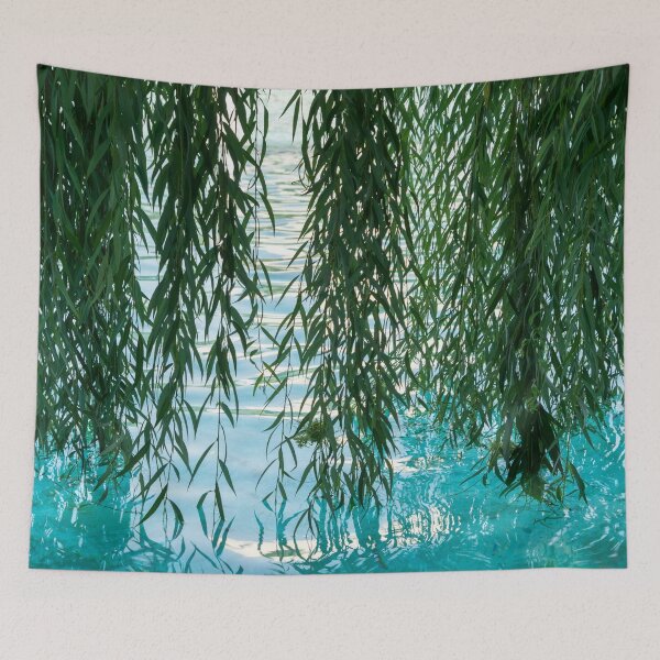 Item preview, Living Curtains - Weeping Willow Branches Creating Green Drapes designed and sold by Georgia Mizuleva.