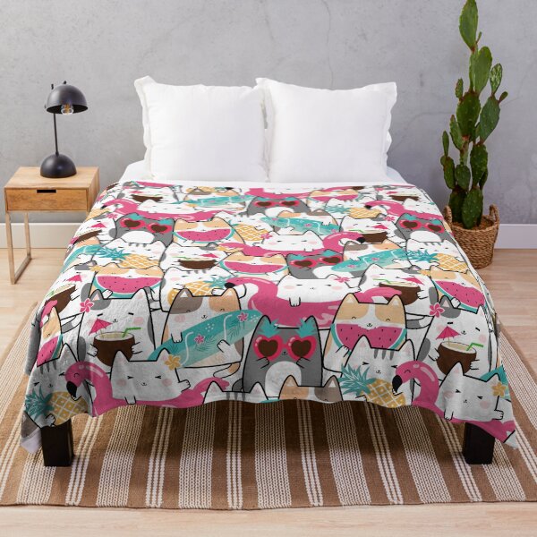 Item preview, Tropical Summer Kitties designed and sold by Pink Pineapple Works.