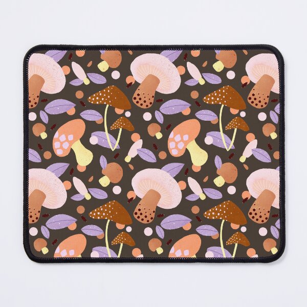 Item preview, Brown and purple mushroom pattern designed and sold by Home Cyn Home.