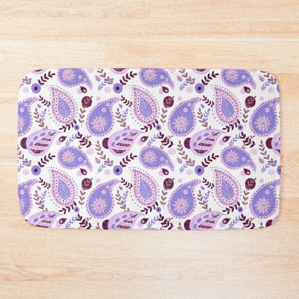 Item preview, Purple floral paisley pattern designed and sold by Home Cyn Home.