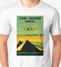 IMPERIAL AIRWAYS ; Vintage Airline Travel Advertising Print Unisex T-Shirt