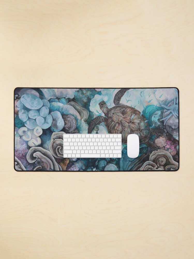Thumbnail 1 of 5, Mouse Pad, Turtle Swim designed and sold by sadiejames.