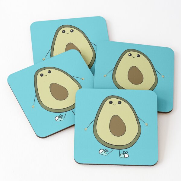 Item preview, Cute smiling Avocado wearing blue sneakers designed and sold by DesignsByMadiha.