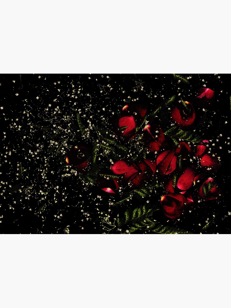 Thumbnail 3 of 3, Sticker, Rose Galaxy Dark Floral designed and sold by LindasPhotoArt.