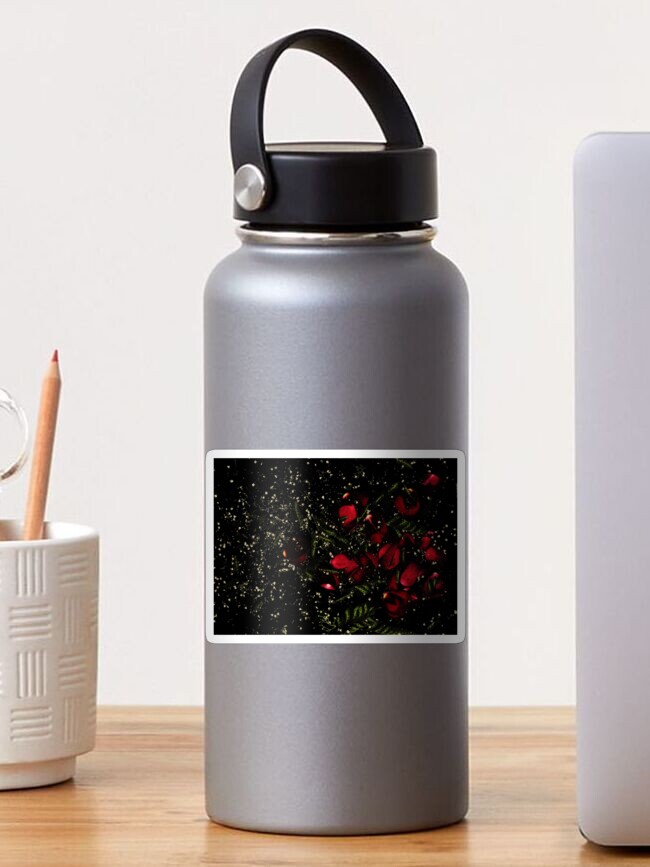 Thumbnail 1 of 3, Sticker, Rose Galaxy Dark Floral designed and sold by LindasPhotoArt.