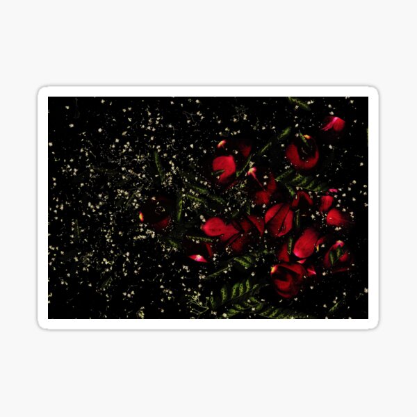 Rose Galaxy Dark Floral Sticker