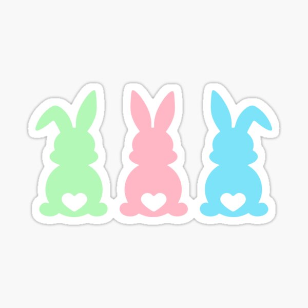 Item preview, Three Bunnies Cute and Simple Easter Design designed and sold by VieGalleryy.