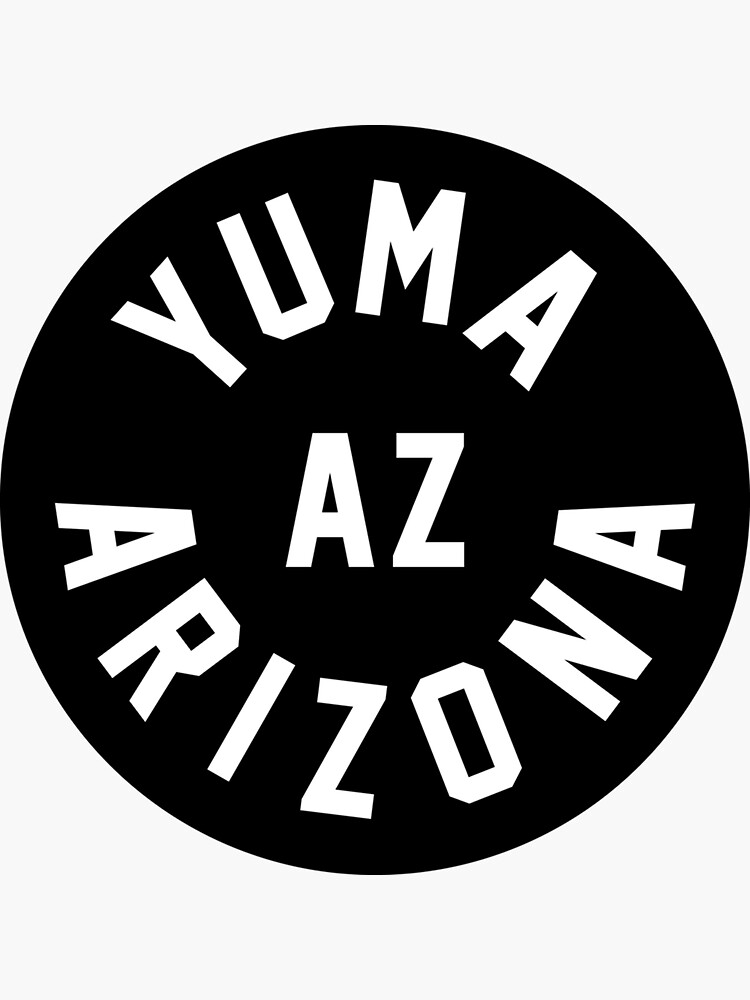 "Yuma Arizona (Black Circle) Sticker" Sticker for Sale by mjanisppa