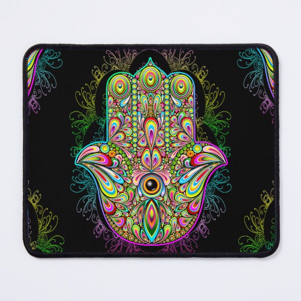 Item preview, Hamsa Fatma Hand Psychedelic Amulet  designed and sold by BluedarkArt.