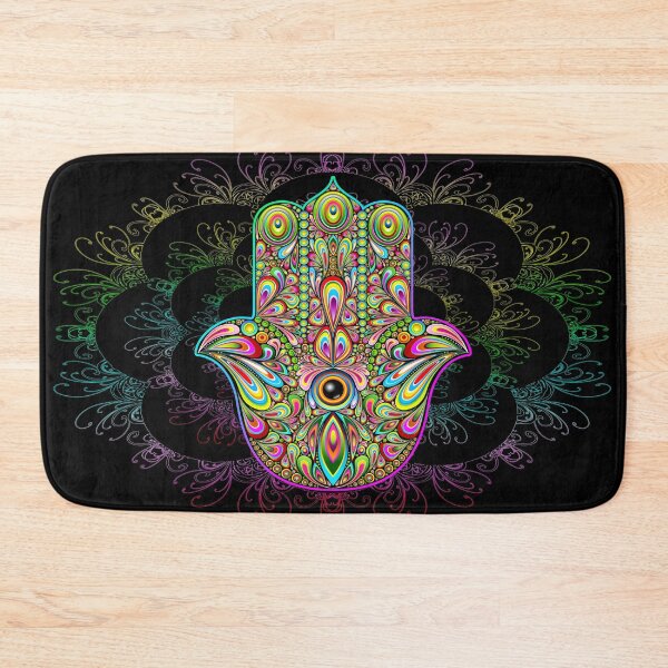 Item preview, Hamsa Fatma Hand Psychedelic Amulet  designed and sold by BluedarkArt.