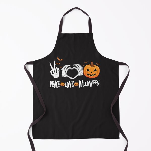 Item preview, Halloween Peace Love Halloween Skeleton Hand Scary Pumpkin designed and sold by ElizabethxJime.