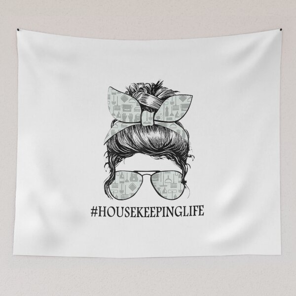 Item preview, Womens Funny House Keeping Life Messy Bun Hair Women Mother's Day designed and sold by Felixlagerfeld.
