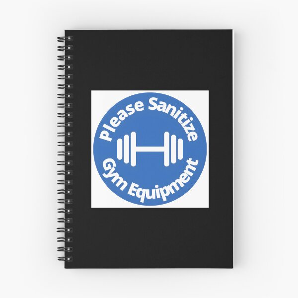 Item preview, Please Sanitize gym equipment - Rounded Sign, Blue and White Poster designed and sold by brazaoofosuae.