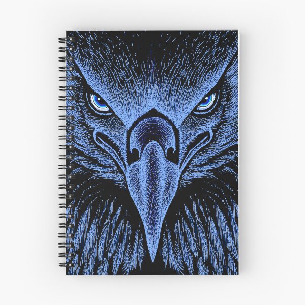 Item preview, AWESOME INTENSE EAGLE PORTRAIT med blue designed and sold by THE AMERICAN TEEVANGELIST.
