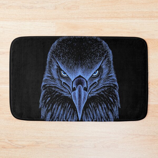 Item preview, AWESOME INTENSE EAGLE PORTRAIT med blue designed and sold by THE AMERICAN TEEVANGELIST.