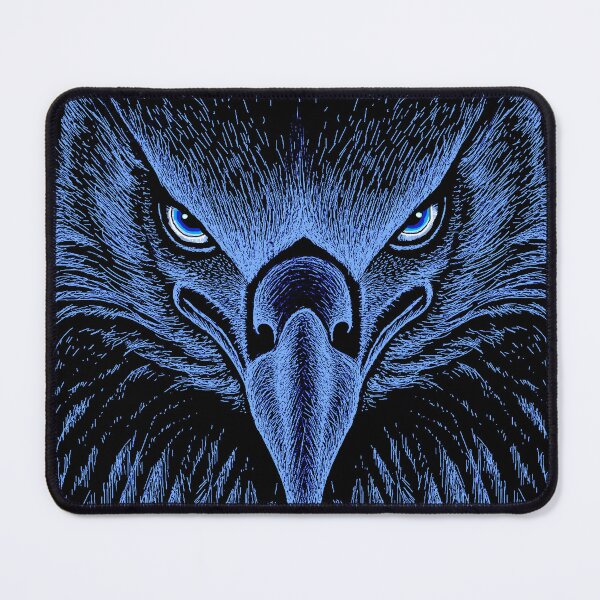 Item preview, AWESOME INTENSE EAGLE PORTRAIT med blue designed and sold by THE AMERICAN TEEVANGELIST.