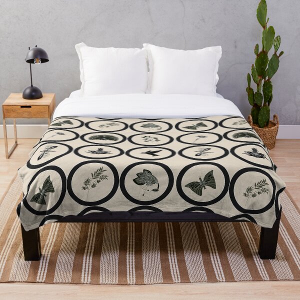 Item preview, Animals and plants pattern in black and beige designed and sold by Carmelagaminde.