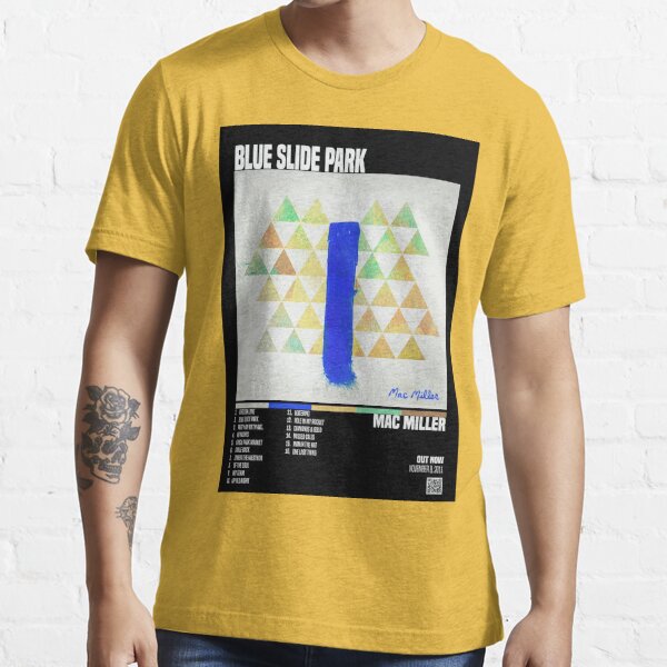 Mac Miller Blue Slide Park Album Cover T-Shirt Black