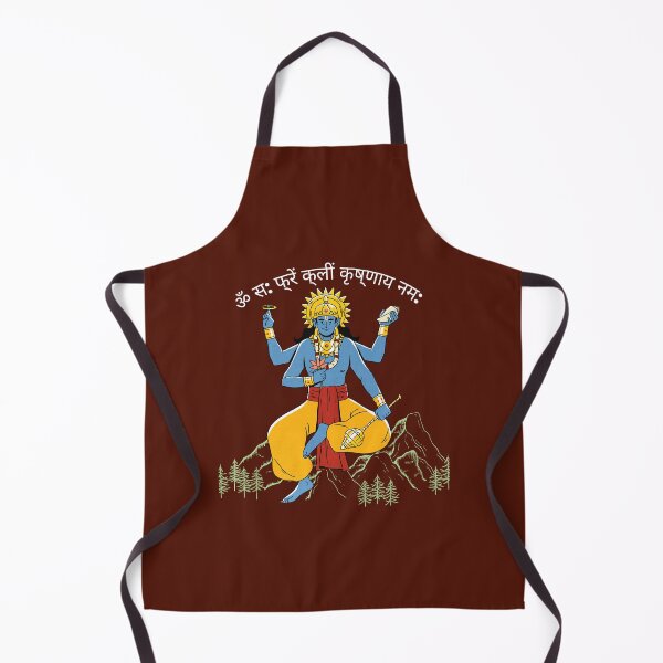Item preview, ॐ स: फ्रें क्लीं कृष्णाय नम: Krishna Narayan Pose with Sudarshan designed and sold by Quirky Dez.