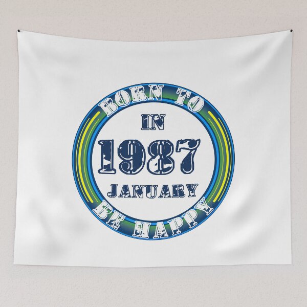 Aperçu de l'œuvre Born to be happy (January 1987) créée et vendue par GregDesign.