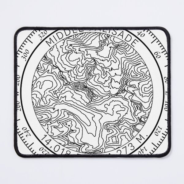 Item preview, Middle Palisade Summit Topo Map Badge designed and sold by BagOfPeaks.
