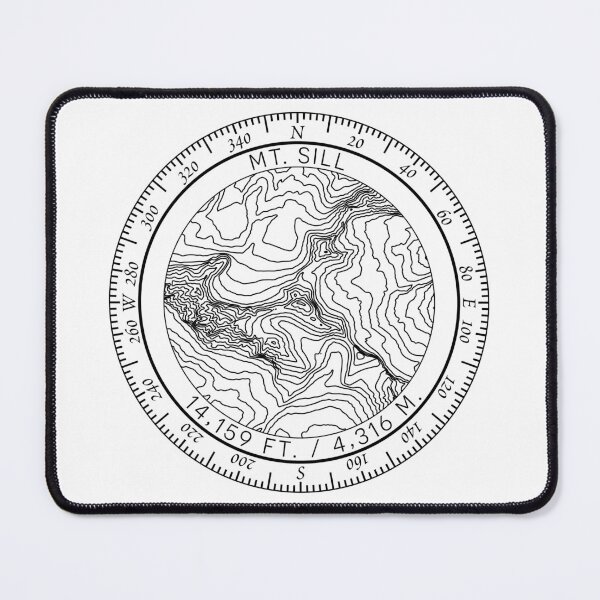 Item preview, Mount Sill Summit Topo Map Badge designed and sold by BagOfPeaks.