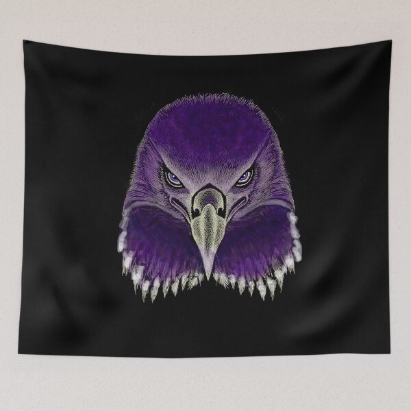 Item preview, AWESOME INTENSE EAGLE PORTRAIT purple designed and sold by THE AMERICAN TEEVANGELIST.