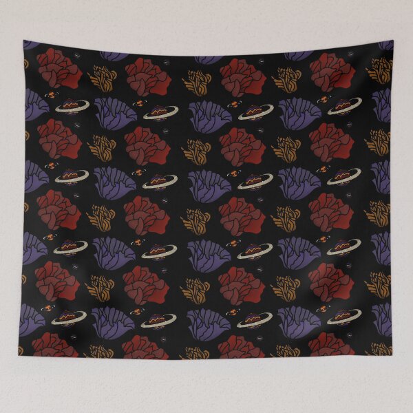 Item preview, Dark Space Flower Pattern designed and sold by Lucidesigns.