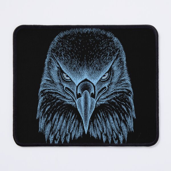 Item preview, AWESOME INTENSE EAGLE PORTRAIT lt blue designed and sold by THE AMERICAN TEEVANGELIST.