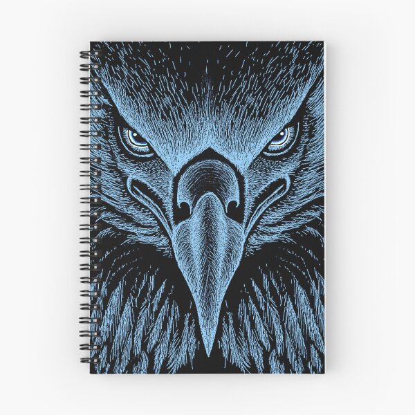 Item preview, AWESOME INTENSE EAGLE PORTRAIT lt blue designed and sold by THE AMERICAN TEEVANGELIST.