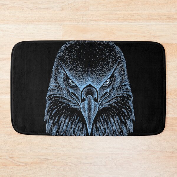 Item preview, AWESOME INTENSE EAGLE PORTRAIT lt blue designed and sold by THE AMERICAN TEEVANGELIST.