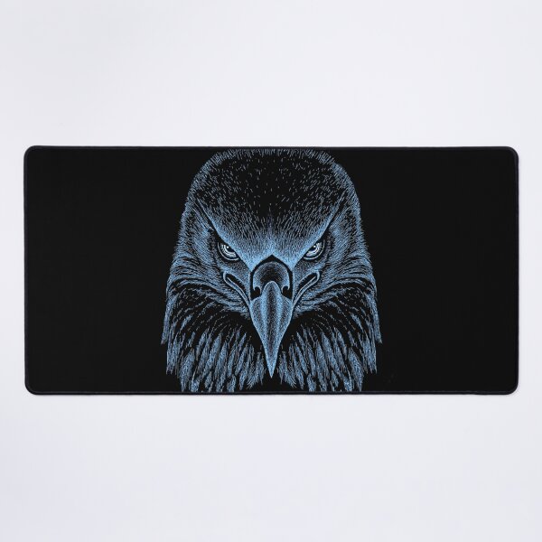 Item preview, AWESOME INTENSE EAGLE PORTRAIT lt blue designed and sold by THE AMERICAN TEEVANGELIST.