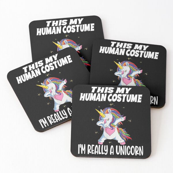 Item preview, This Is My Human Costume I'm Really A Unicorn Funny designed and sold by Torokjakab.