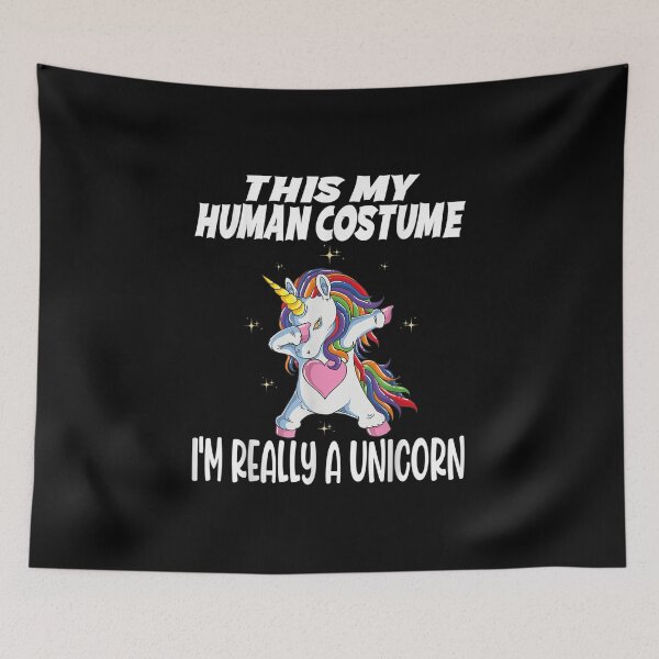 Item preview, This Is My Human Costume I'm Really A Unicorn Funny designed and sold by Torokjakab.