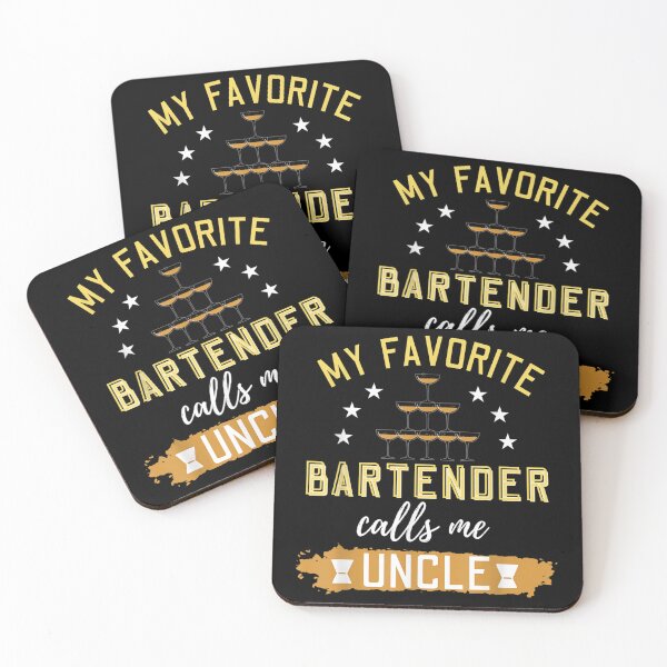 Item preview, Funny My Favorite Bartender Calls Me Uncle Design designed and sold by Felixlagerfeld.