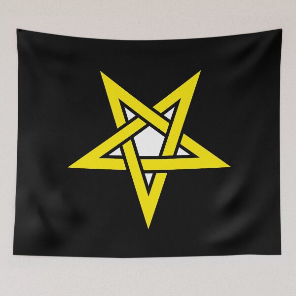 Item preview, Reverse Yellow Pentagram Satanic Satanism designed and sold by darknessjeff86.