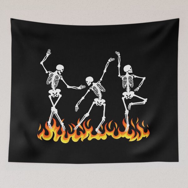Item preview, Flame Dancer..  Halloween Skeletons dancing in flames designed and sold by Wonder & Whimsy.