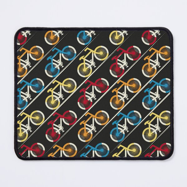 Item preview, Multicolor Bicycles On Black Background Pattern designed and sold by KeeleyEdwards47.