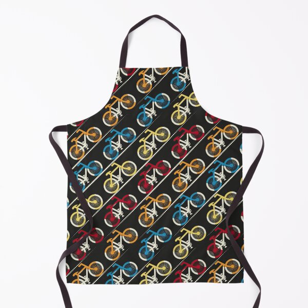 Item preview, Multicolor Bicycles On Black Background Pattern designed and sold by KeeleyEdwards47.