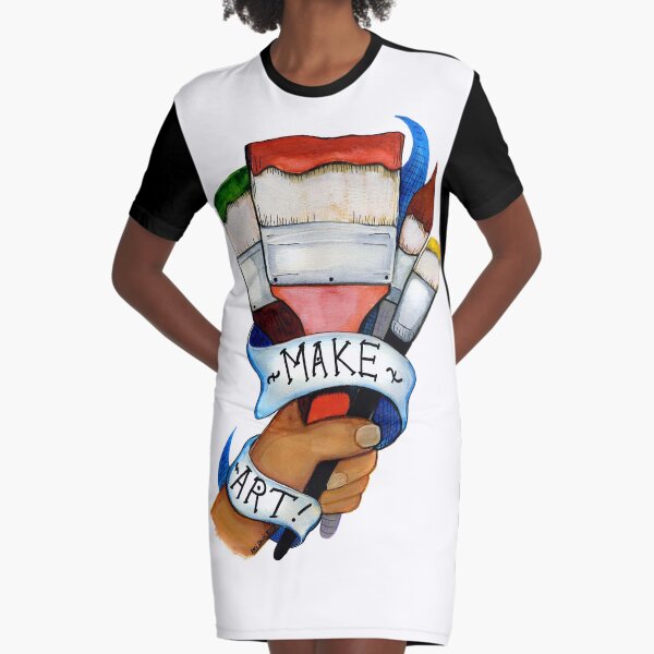 Make Art Graphic T-Shirt Dress