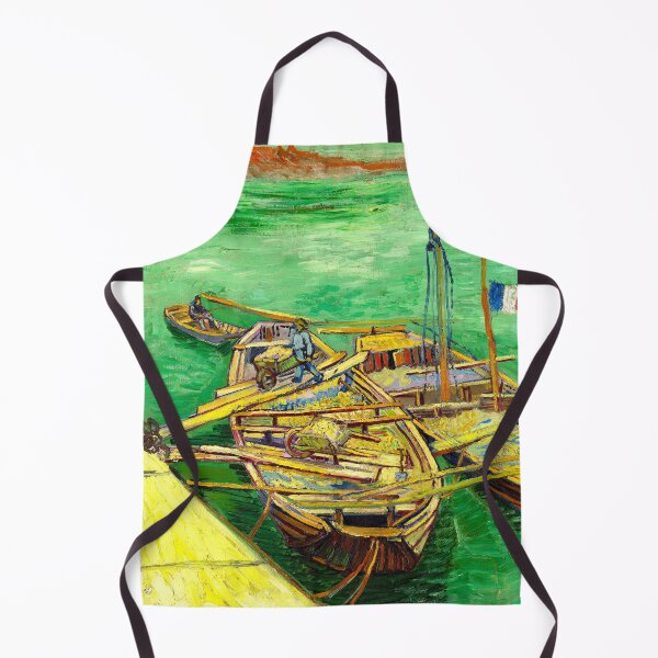 Item preview, Quay with Men Unloading Sand Barges - Vincent van Gogh designed and sold by SimpleJoyStyle.