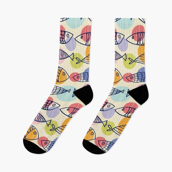 Item preview, Multicolor Fish Lines Pattern designed and sold by KeeleyEdwards47.
