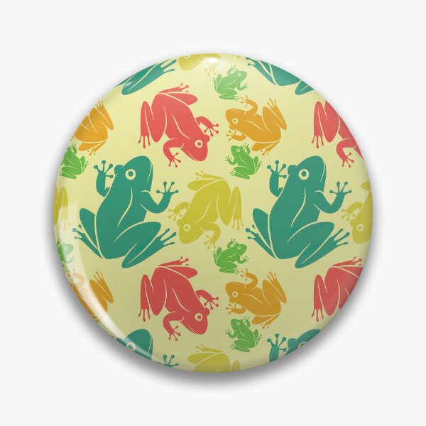 Item preview, Multicolor Frogs On Yellow Pattern designed and sold by KeeleyEdwards47.