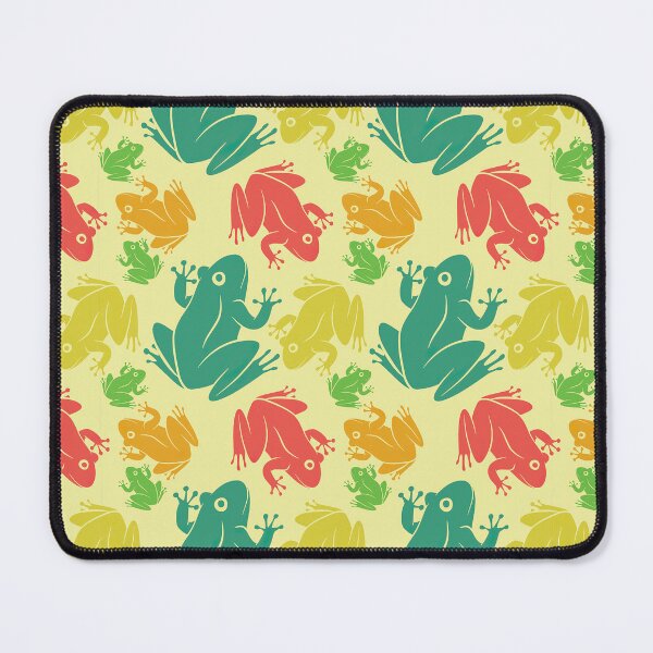 Item preview, Multicolor Frogs On Yellow Pattern designed and sold by KeeleyEdwards47.
