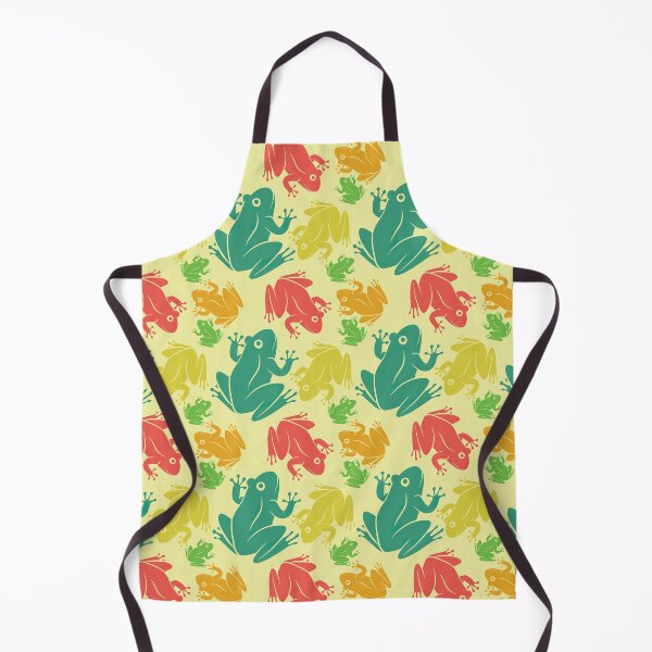 Item preview, Multicolor Frogs On Yellow Pattern designed and sold by KeeleyEdwards47.