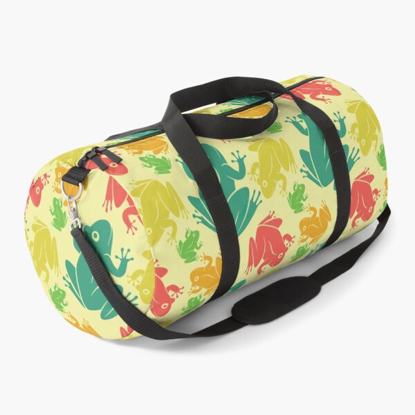 Item preview, Multicolor Frogs On Yellow Pattern designed and sold by KeeleyEdwards47.