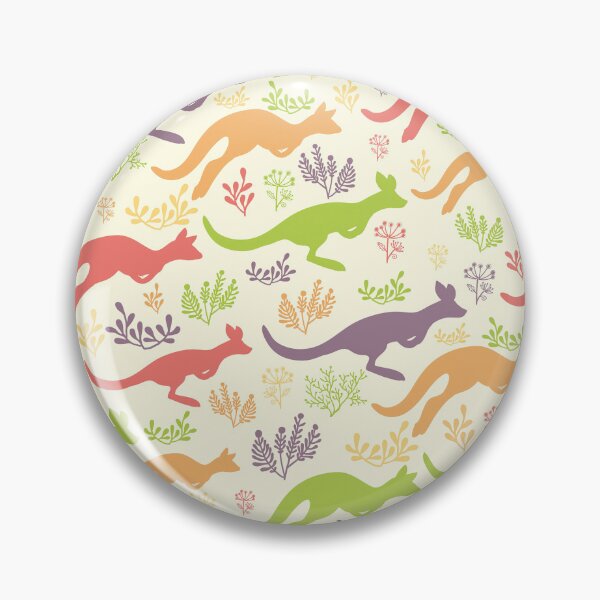 Item preview, Multicolor Kangaroo Plant Silhouettes Pattern designed and sold by KeeleyEdwards47.